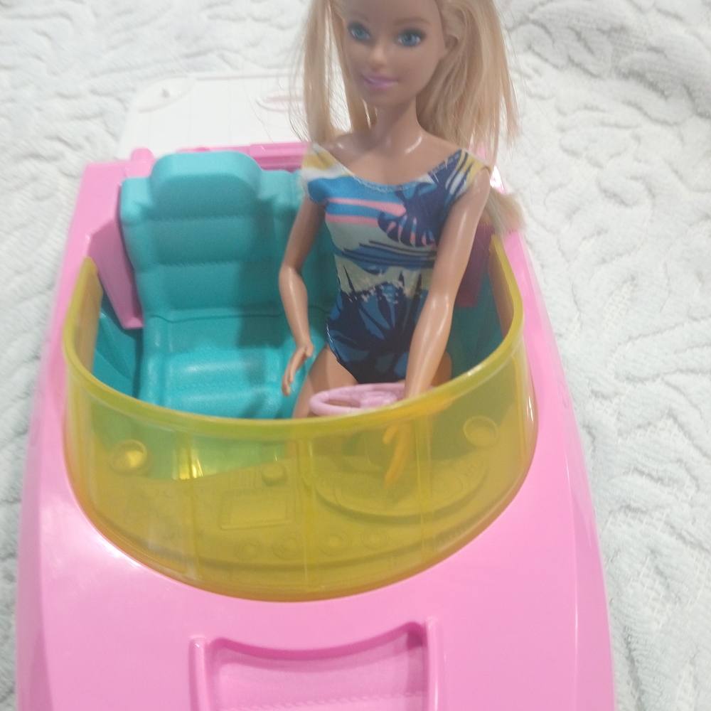 Barbie Pink Convertible Car with Doll